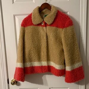 Anthropologie Cream Sherpa Jacket
